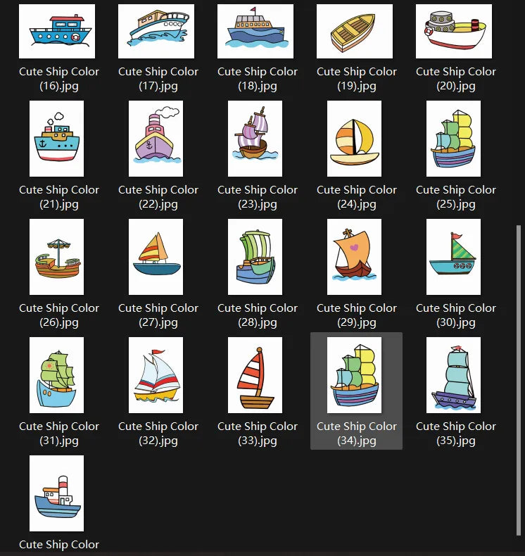 Digital Download – Boat & Ship Line Art for Coloring & Tracing