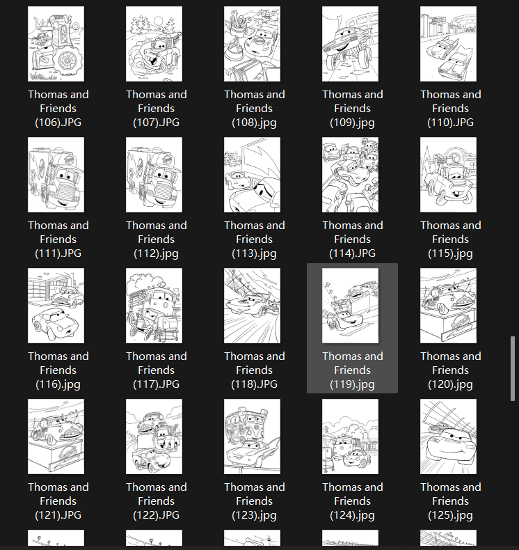 Printable Coloring Pages – Cute Thomas (169 Sheets)