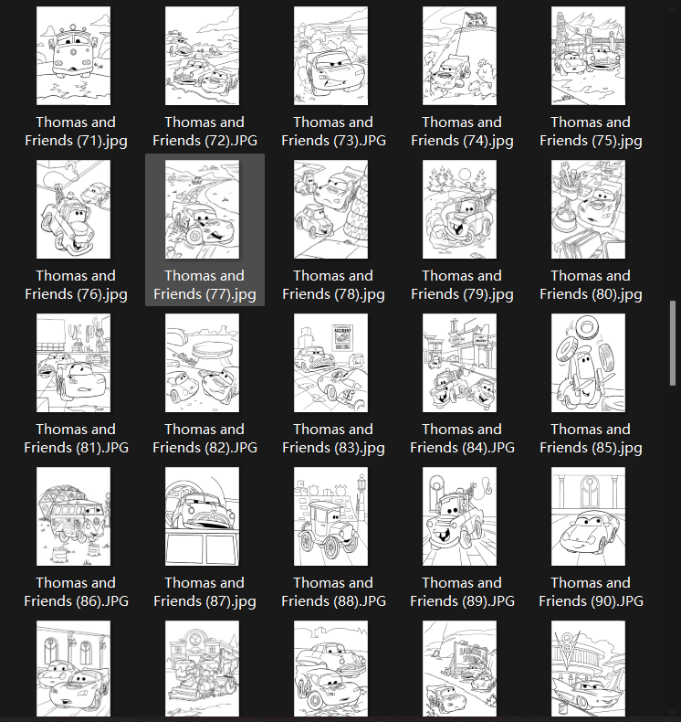 Printable Coloring Pages – Cute Thomas (169 Sheets)