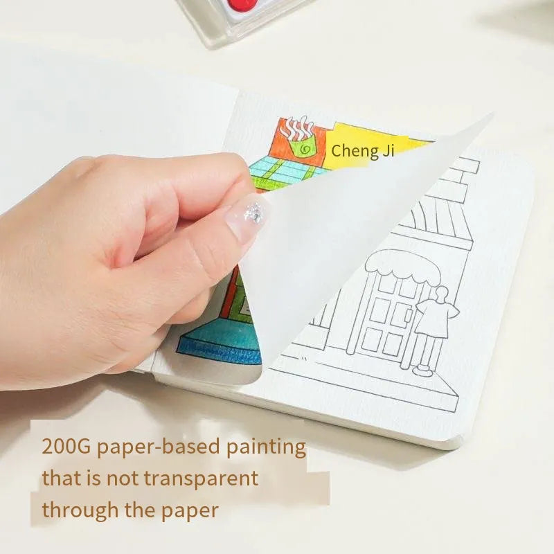 Mini coloring book 200g marker pen universal decompression hand drawing book