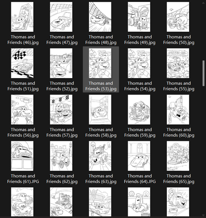 Printable Coloring Pages – Cute Thomas (169 Sheets)