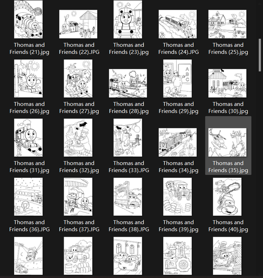 Printable Coloring Pages – Cute Thomas (169 Sheets)